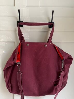 Moop Waxed Canvas Maroon Tote